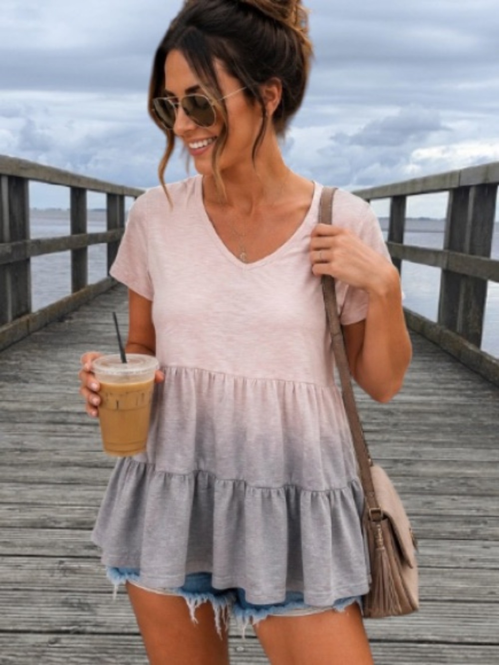 ENTRO • ANTHRO Baby Doll Hombre Tunic Top ~ NWT